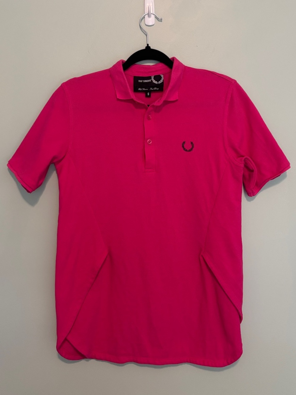 RAF SIMONS x Fred Perry Women’s 2013 Pink Slim Golf Style Polo Shirt (Size S) - Picture 3 of 8